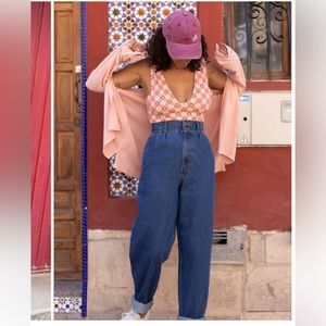 Lucy & Yak Addison High-Waisted, Mid-Wash Blue Jeans — Size 12